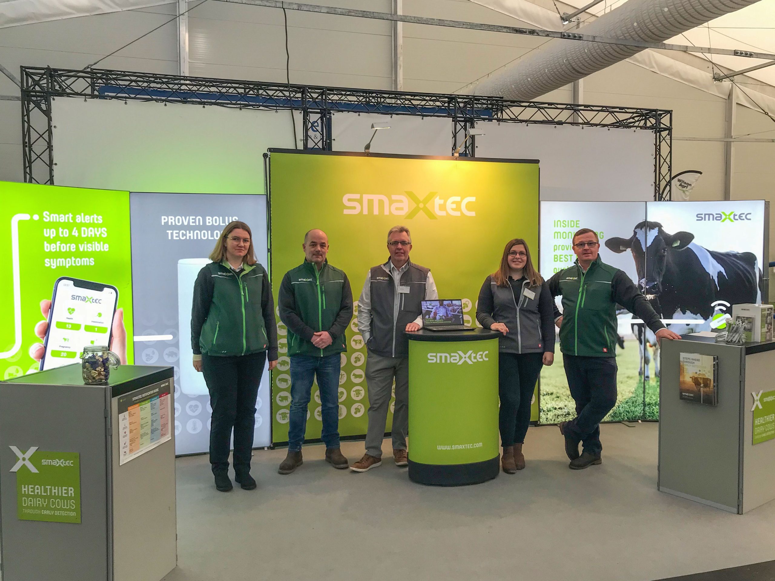 Part of the smaXtec UK team at the smaXtec trade fair booth