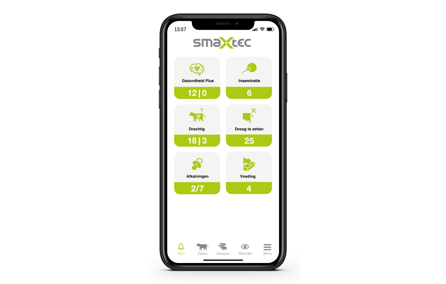 smaXtec App with task lists